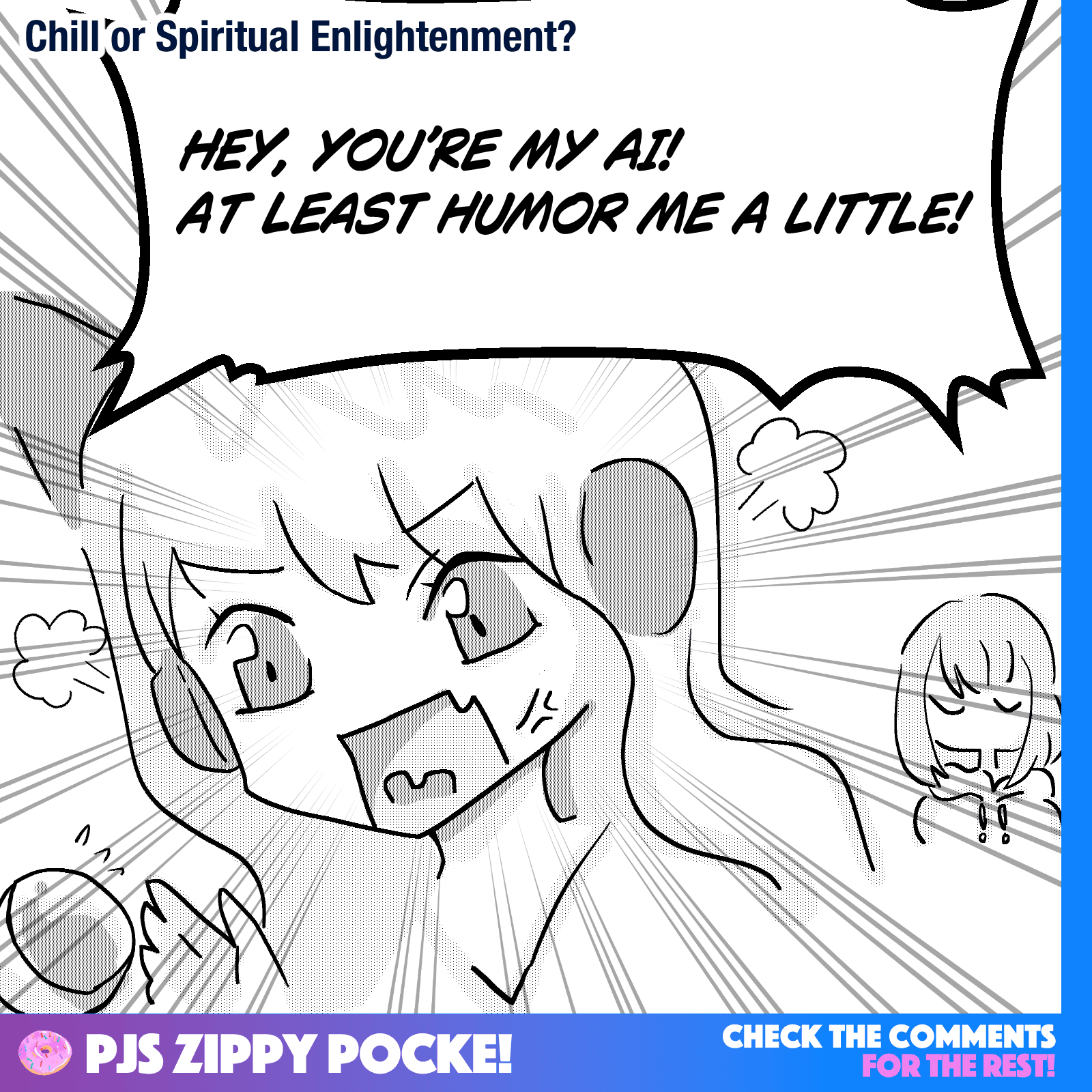 An illustration representing the recurring humor, sincerity, and strange logic of PJs Zippy Pocke!.